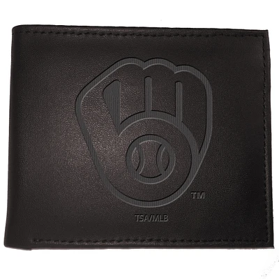 Black Milwaukee Brewers Hybrid Bi-Fold Wallet