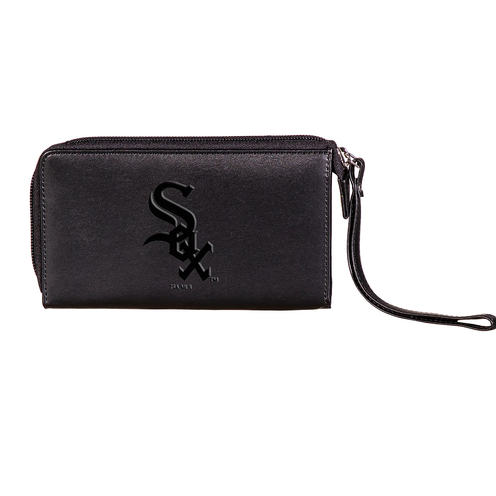 Black Chicago White Sox Cell Phone Wristlet Wallet