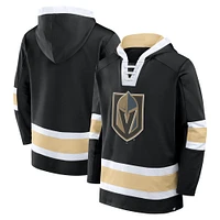 Men's Fanatics  Black Vegas Golden Knights Inside Line Fleece Pullover Hoodie