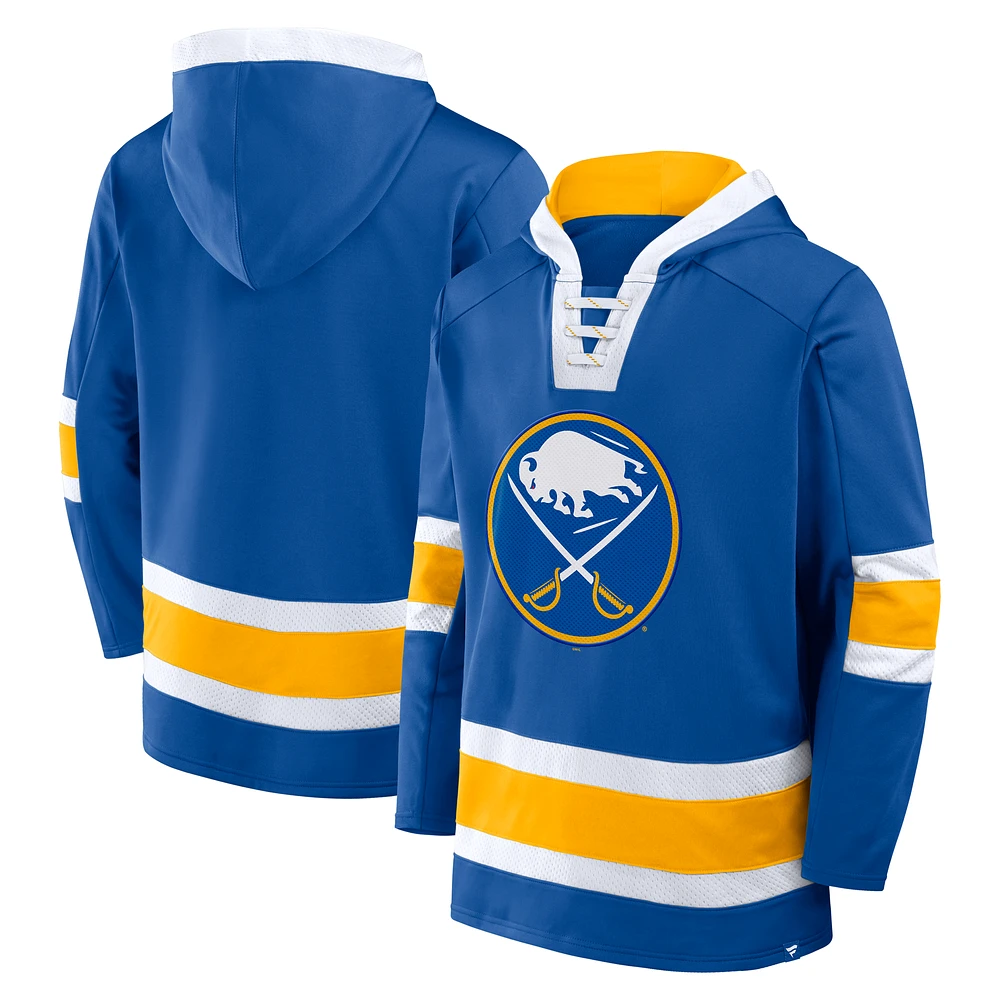 Men's Fanatics  Royal Buffalo Sabres Inside Line Fleece Pullover Hoodie