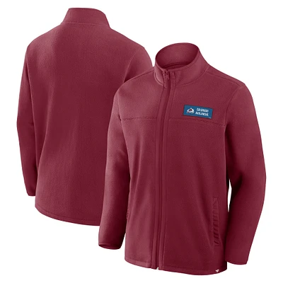 Men's Fanatics Burgundy Colorado Avalanche Home Ice Fleece Full-Zip Jacket