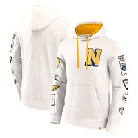 Men's Fanatics White Nashville Predators Letterman Fleece Pullover Hoodie