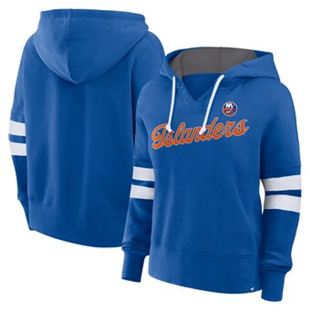 Women's Fanatics Royal New York Islanders Seize Fleece Pullover Hoodie