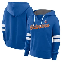 Women's Fanatics Royal New York Islanders Seize Fleece Pullover Hoodie