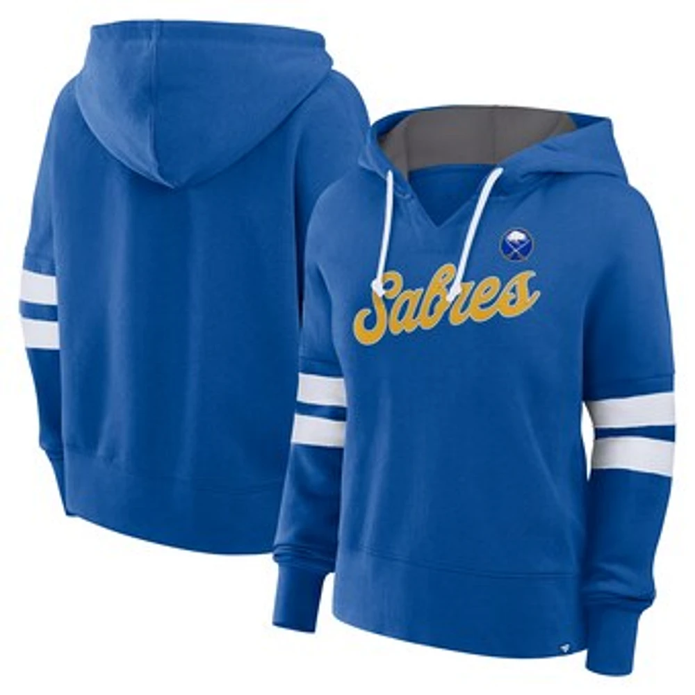 Women's Fanatics Royal Buffalo Sabres Seize Fleece Pullover Hoodie