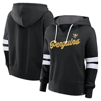 Women's Fanatics Black Pittsburgh Penguins Seize Fleece Pullover Hoodie