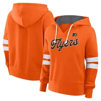 Women's Fanatics Orange Philadelphia Flyers Seize Fleece Pullover Hoodie