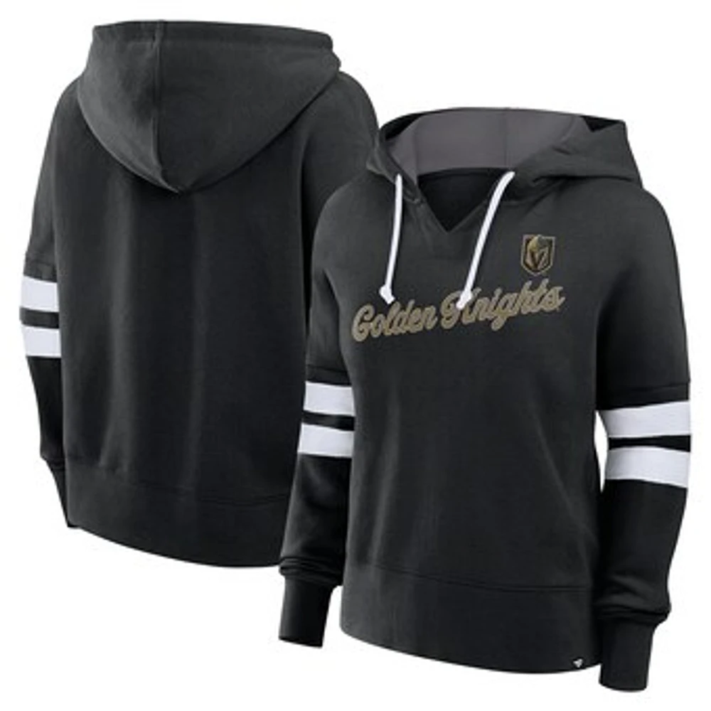 Women's Fanatics Black Vegas Golden Knights Seize Fleece Pullover Hoodie