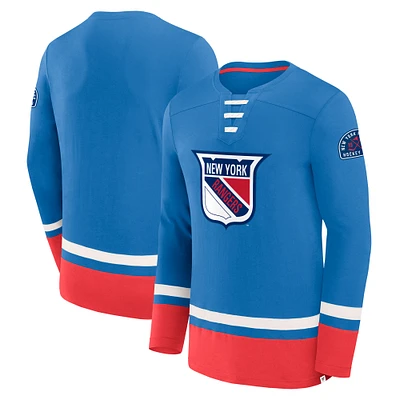 Men's Fanatics  Blue New York Rangers Vintage High Point Long Sleeve T-Shirt