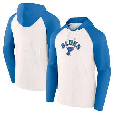 Men's Fanatics White St. Louis Blues Vintage Winger Pullover Hoodie