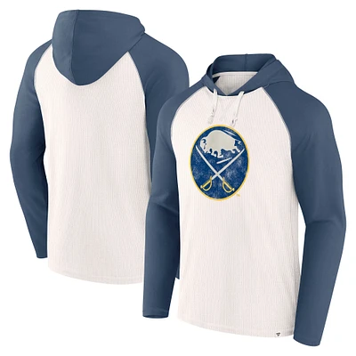 Men's Fanatics White Buffalo Sabres Vintage Winger Pullover Hoodie