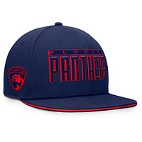 Men's Fanatics Navy Florida Panthers Fundamental Gino Stack Text Snapback Hat