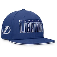 Men's Fanatics Blue Tampa Bay Lightning Fundamental Gino Stack Text Snapback Hat