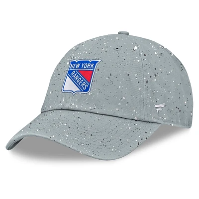 Women's Fanatics Gray New York Rangers Heritage Snow Day Speckle Adjustable Hat