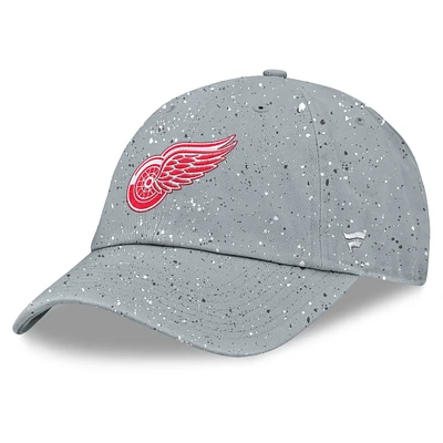 Women's Fanatics Gray Detroit Red Wings Heritage Snow Day Speckle Adjustable Hat