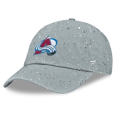 Women's Fanatics Gray Colorado Avalanche Heritage Snow Day Speckle Adjustable Hat