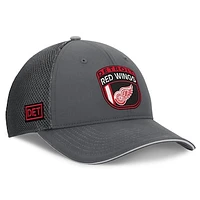 Men's Fanatics Gray Detroit Red Wings Authentic Pro Home Ice Trucker Adjustable Hat