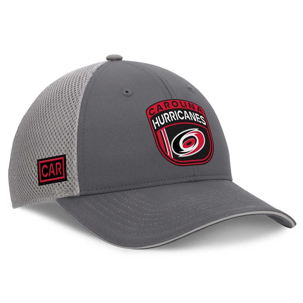 Men's Fanatics Gray Carolina Hurricanes Home Ice Trucker Adjustable Hat