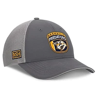 Men's Fanatics Gray Nashville Predators Home Ice Trucker Adjustable Hat