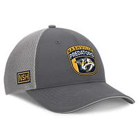 Men's Fanatics Gray Nashville Predators Home Ice Trucker Adjustable Hat