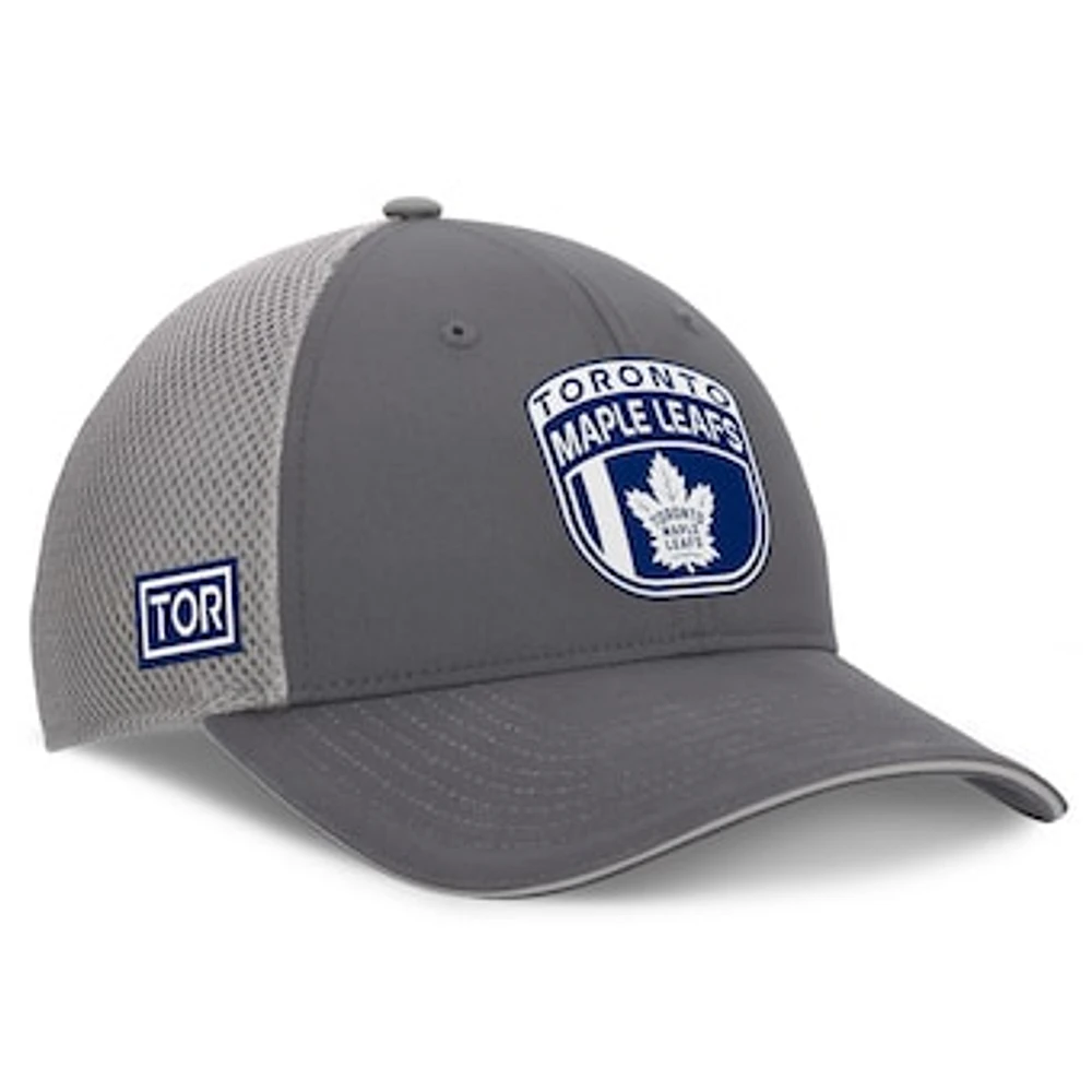 Men's Fanatics Gray Toronto Maple Leafs Authentic Pro Home Ice Trucker Adjustable Hat