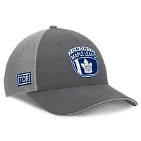 Men's Fanatics Gray Toronto Maple Leafs Authentic Pro Home Ice Trucker Adjustable Hat