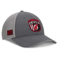 Men's Fanatics Gray New Jersey Devils Authentic Pro Home Ice Trucker Adjustable Hat