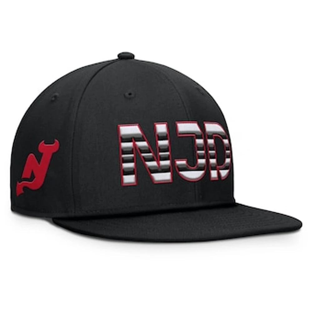 Men's Fanatics Black New Jersey Devils Authentic Pro Alternate Jersey Adjustable Snapback Hat