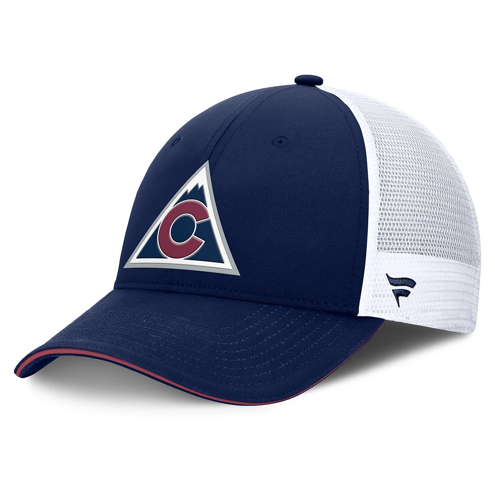 Men's Fanatics Navy Colorado Avalanche Authentic Pro Alternate Jersey Trucker Adjustable Hat