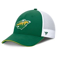 Men's Fanatics Kelly Green Minnesota Wild Authentic Pro Alternate Jersey Trucker Adjustable Hat