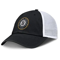 Men's Fanatics  Black/White Boston Bruins Averie Trucker Adjustable Hat