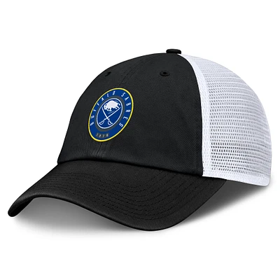 Men's Fanatics  Black/White Buffalo Sabres Averie Trucker Adjustable Hat