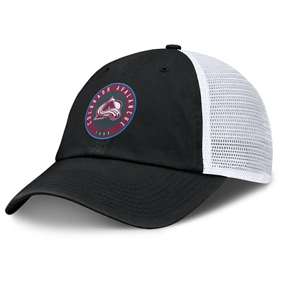 Men's Fanatics  Black/White Colorado Avalanche Averie Trucker Adjustable Hat