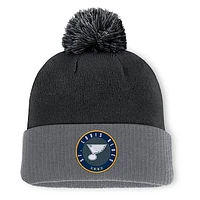 Men's Fanatics  Black St. Louis Blues Cuffed Knit Hat with Pom