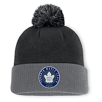 Men's Fanatics  Black Toronto Maple Leafs Cuffed Knit Hat with Pom