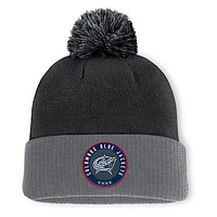 Men's Fanatics  Black Columbus Blue Jackets Cuffed Knit Hat with Pom