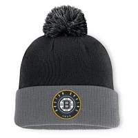 Men's Fanatics  Black Boston Bruins Cuffed Knit Hat with Pom