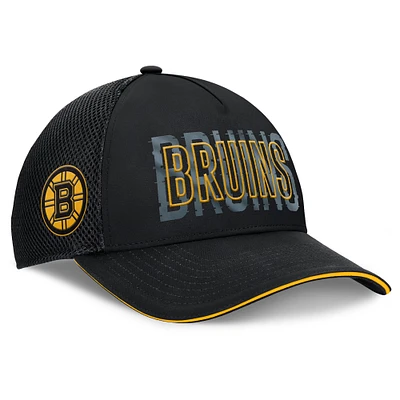 Men's Fanatics Black Boston Bruins Fundamental Flex Hat