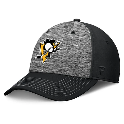 Men's Fanatics Gray/Black Pittsburgh Penguins Fundamental Top Shelf 2-Tone Flex Hat