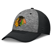 Men's Fanatics Gray/Black Chicago Blackhawks Fundamental Top Shelf 2-Tone Flex Hat