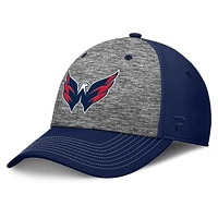 Men's Fanatics Gray/Navy Washington Capitals Fundamental Top Shelf 2-Tone Flex Hat