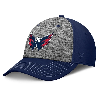 Men's Fanatics Gray/Navy Washington Capitals Fundamental Top Shelf 2-Tone Flex Hat