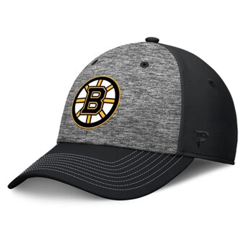 Men's Fanatics Gray/Black Boston Bruins Fundamental Top Shelf 2-Tone Flex Hat