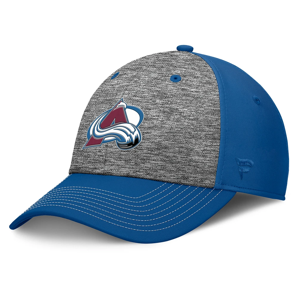 Men's Fanatics Gray/Blue Colorado Avalanche Fundamental Top Shelf 2-Tone Flex Hat