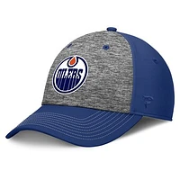 Men's Fanatics Gray/Royal Edmonton Oilers Fundamental Top Shelf 2-Tone Flex Hat