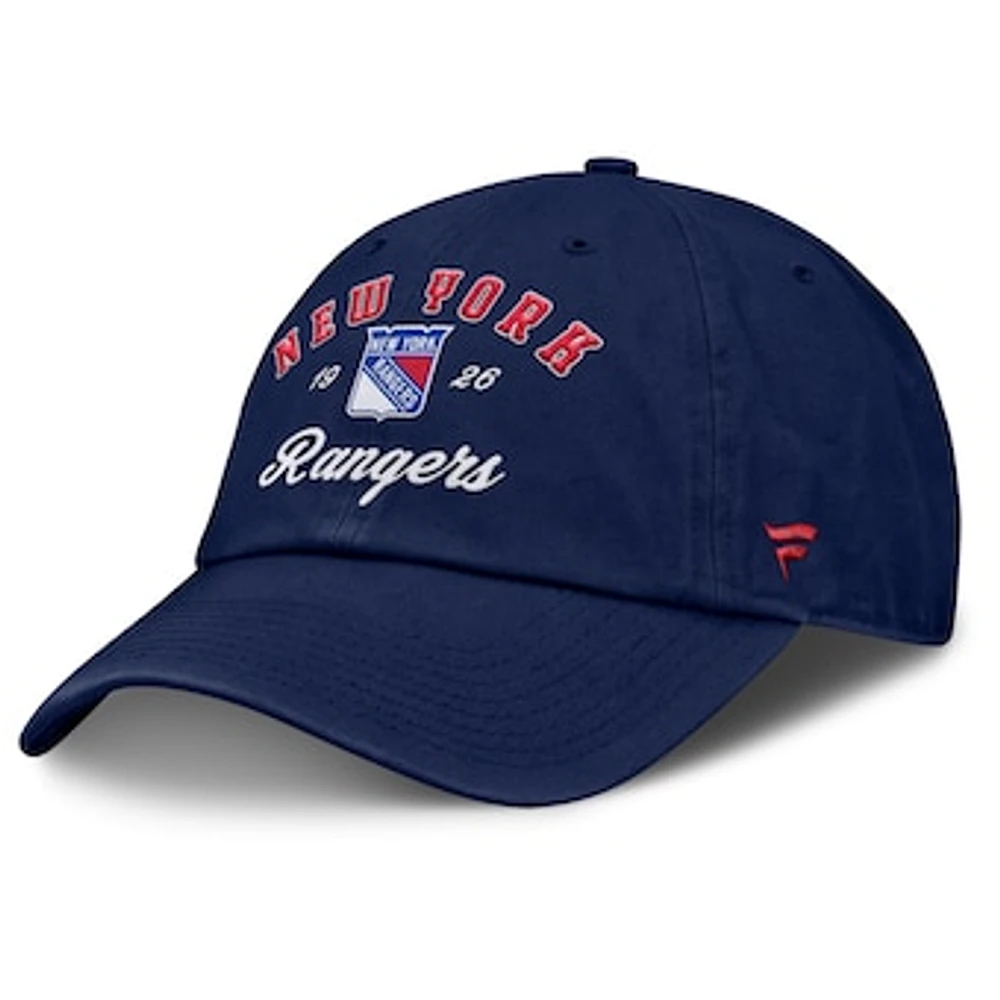 Women's Fanatics Navy New York Rangers Fundamental Dasher Arch Adjustable Hat