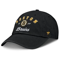 Women's Fanatics Black Boston Bruins Fundamental Dasher Arch Adjustable Hat