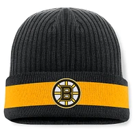 Men's Fanatics Black Boston Bruins Blueliner Cuffed Knit Hat