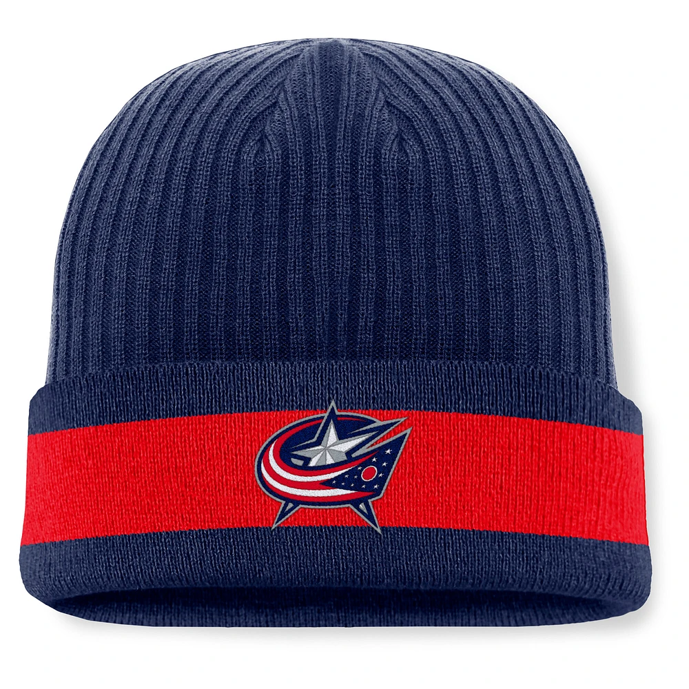 Men's Fanatics Navy Columbus Blue Jackets Blueliner Cuffed Knit Hat