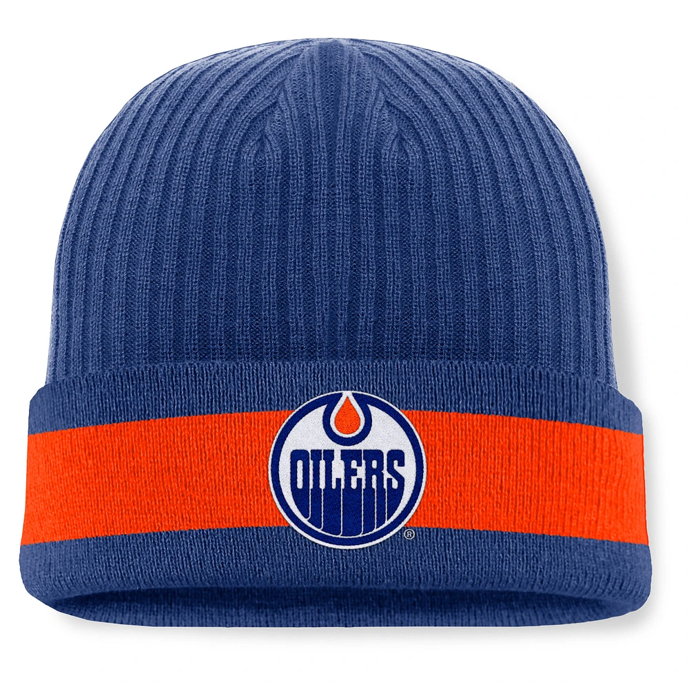 Men's Fanatics Royal Edmonton Oilers Blueliner Cuffed Knit Hat